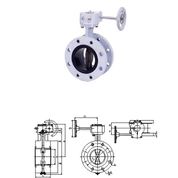 KITZ開滋齒輪型，法蘭型10K蝶閥B-10DJFU-500A