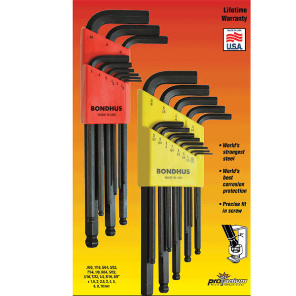 美國Bondhus波頭粗短雙球端L型扳手SDBLX13BXL