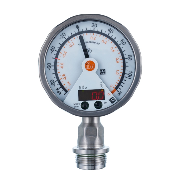 德國IFM易福門帶模擬顯示屏的齊平式壓力傳感器PG2437 PG-001-REB12-MFRKG/US/ /P