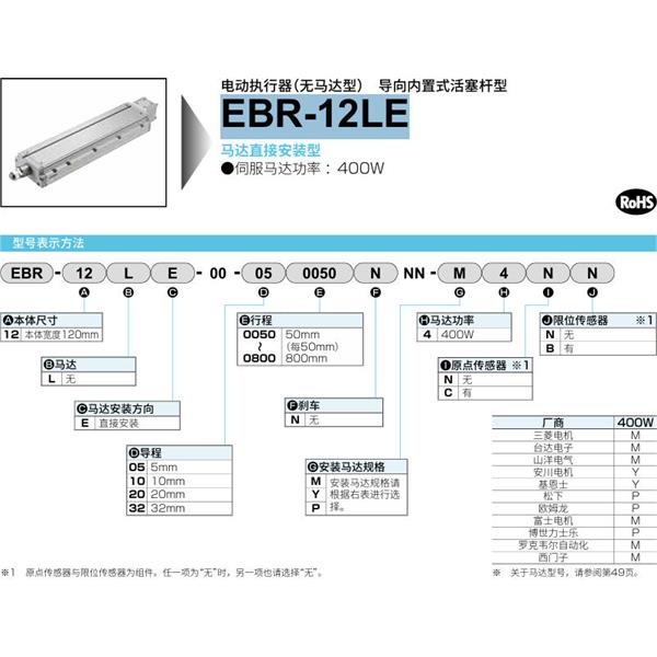 CKD喜開(kāi)理電動(dòng)執(zhí)行器（無(wú)馬達(dá)型）滑塊型EBR-12LE-00-100100NNN-M2NN