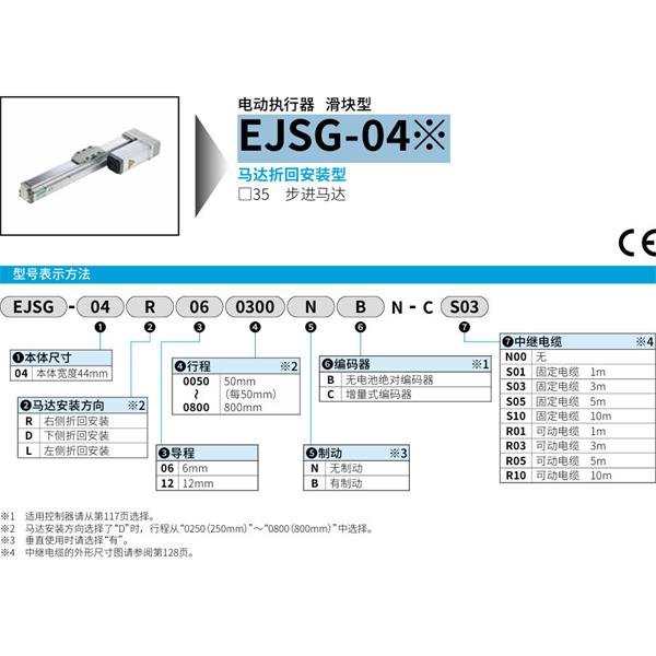 CKD喜開理電動(dòng)執(zhí)行器（無馬達(dá)型）滑塊型EJSG-04E06R0050BCN-CN00