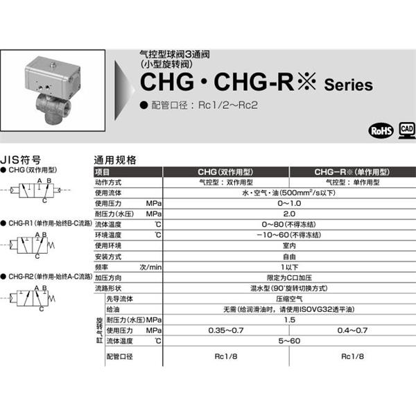 CKD喜開(kāi)理氣控式球閥2?3通CHG-R1-32-N-W